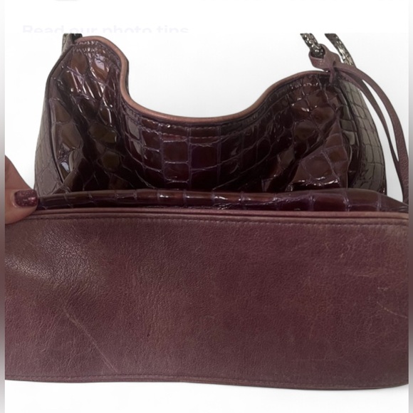 BRIGHTON CHER COLLECTION CHERIE GUAVABERRY PATENT LEATHER SHOULDER HANDBAG - Picture 2 of 6